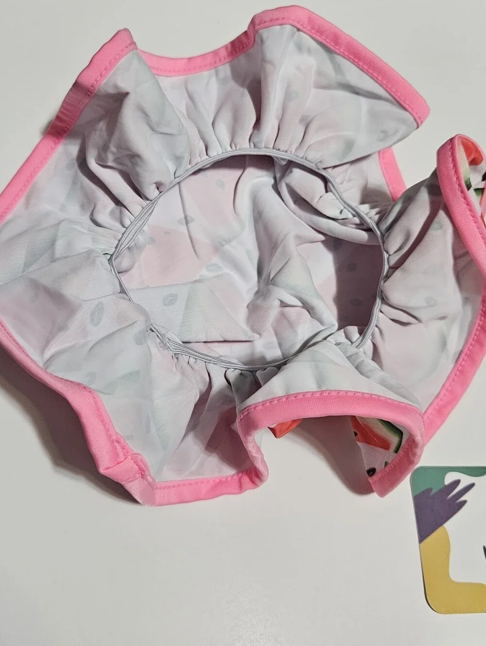 NWT Happy Town Baby Girl Watermelon Swimsuit Bikini & Hat Set 3-6M